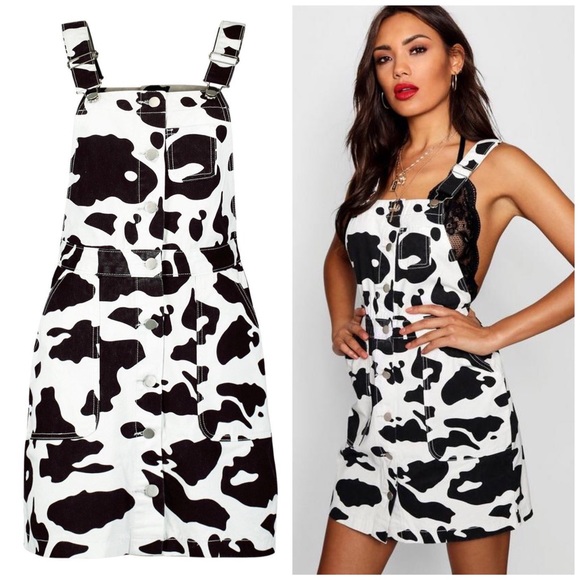 boohoo overall dress